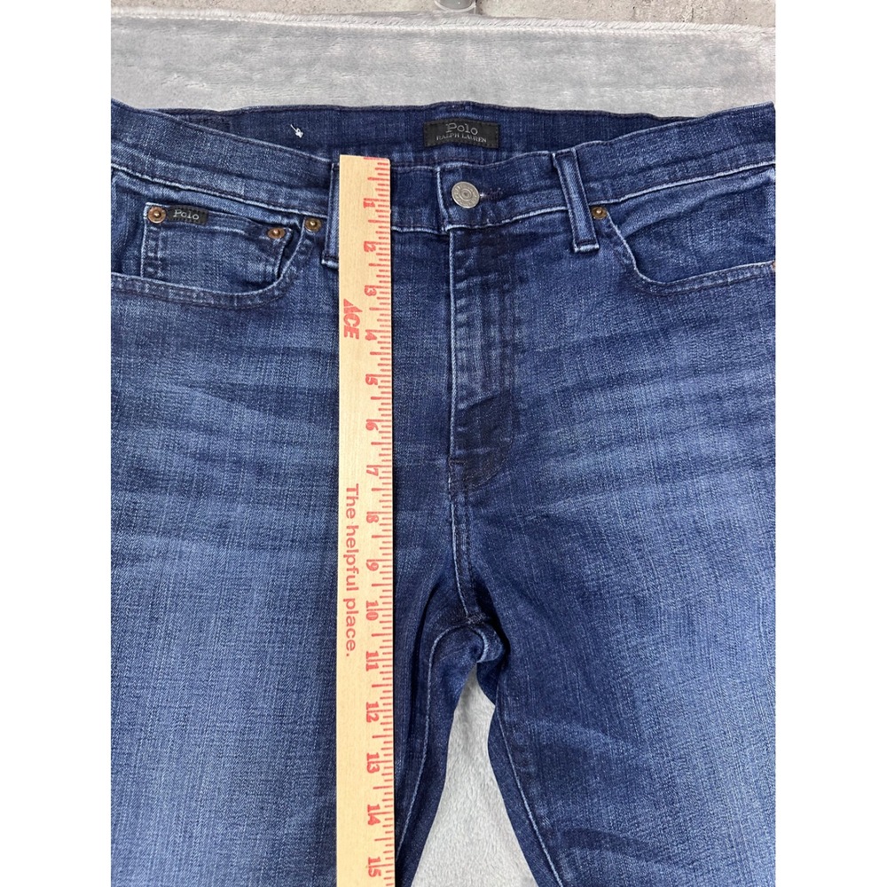 Polo Ralph Lauren Sullivan Slim Jeans Mens 31R Dark Wash Blue Denim Pants 31x30 - Picture 3 of 12